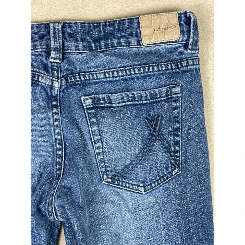 Anchor Blue Juniors 9S Skinny Jeans Low Rise Stretch Regular‎ Fit Blue Denim